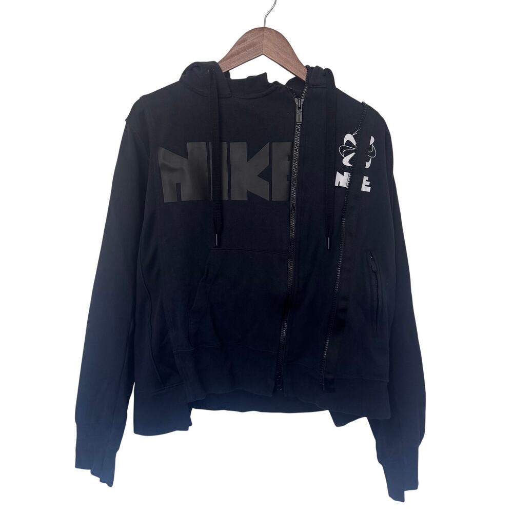 Nike x Sacai Double Zip Hoodie Black Size S CD6303-010